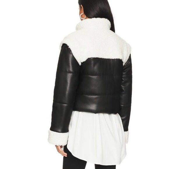 Lovers & Friends Greenpoint Twofer Puffer Jacket Black Size XL NWT - Picture 5 of 12